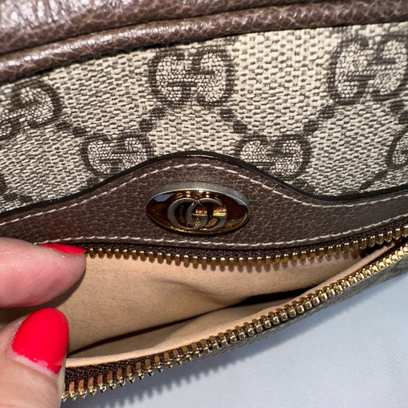 Gucci GG Supreme Monogram Ophidia Belt Bag & Leather Sz 85/34 Italy box dustbag - Picture 13 of 16